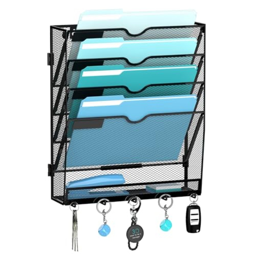 Magazine Holder Rack - Wall File Organizer - Hanging File