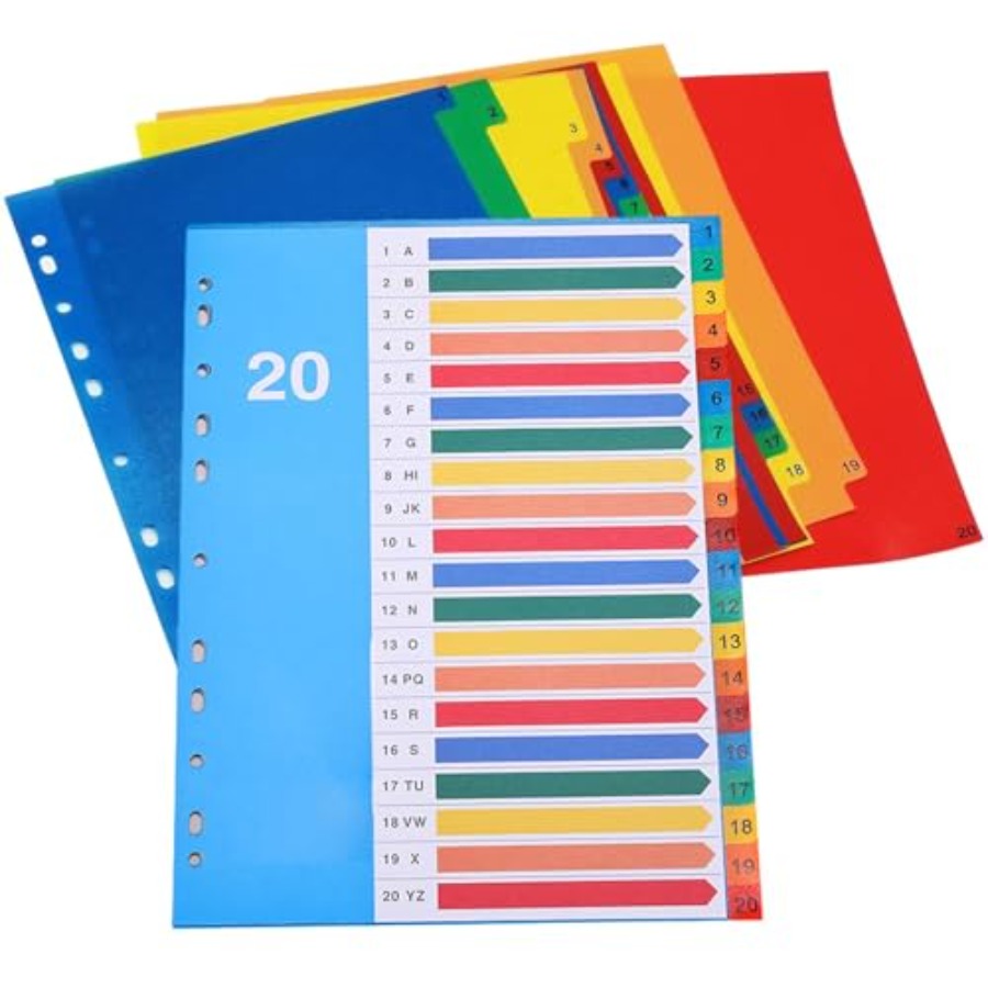 Binder Dividers, 20 Tabs, Cust - đánh giá và giá Tab Divider A4