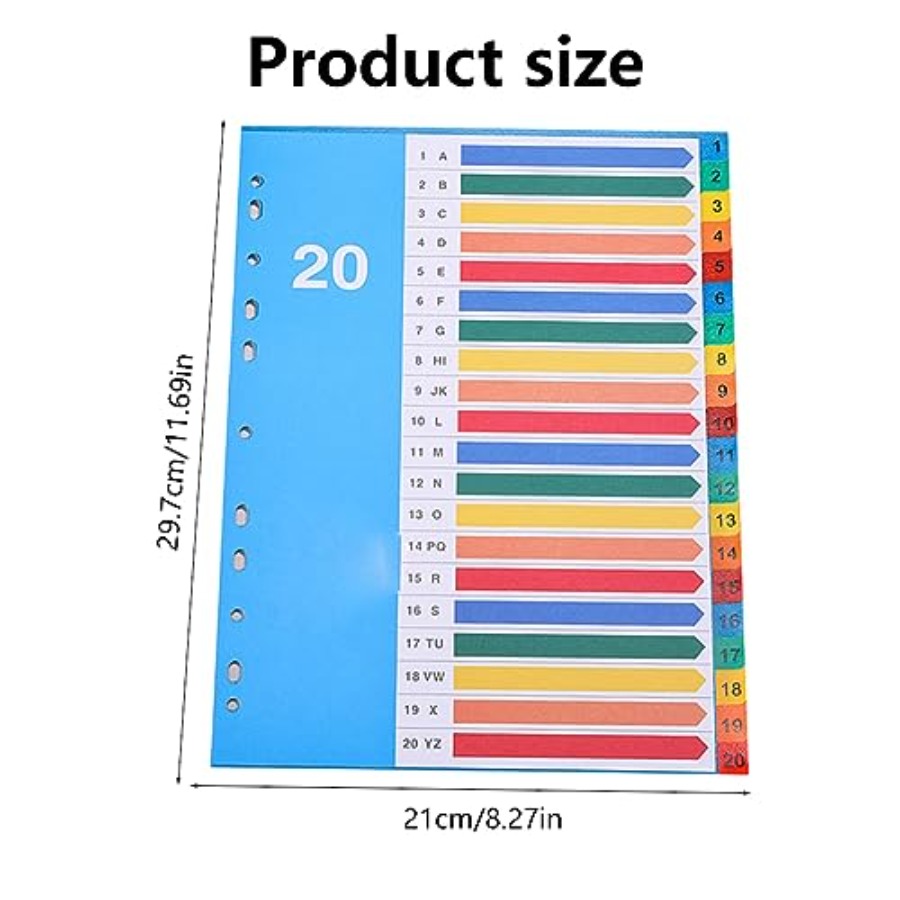 Binder Dividers, 20 Tabs, Cust - đánh giá và giá Tab Divider A4