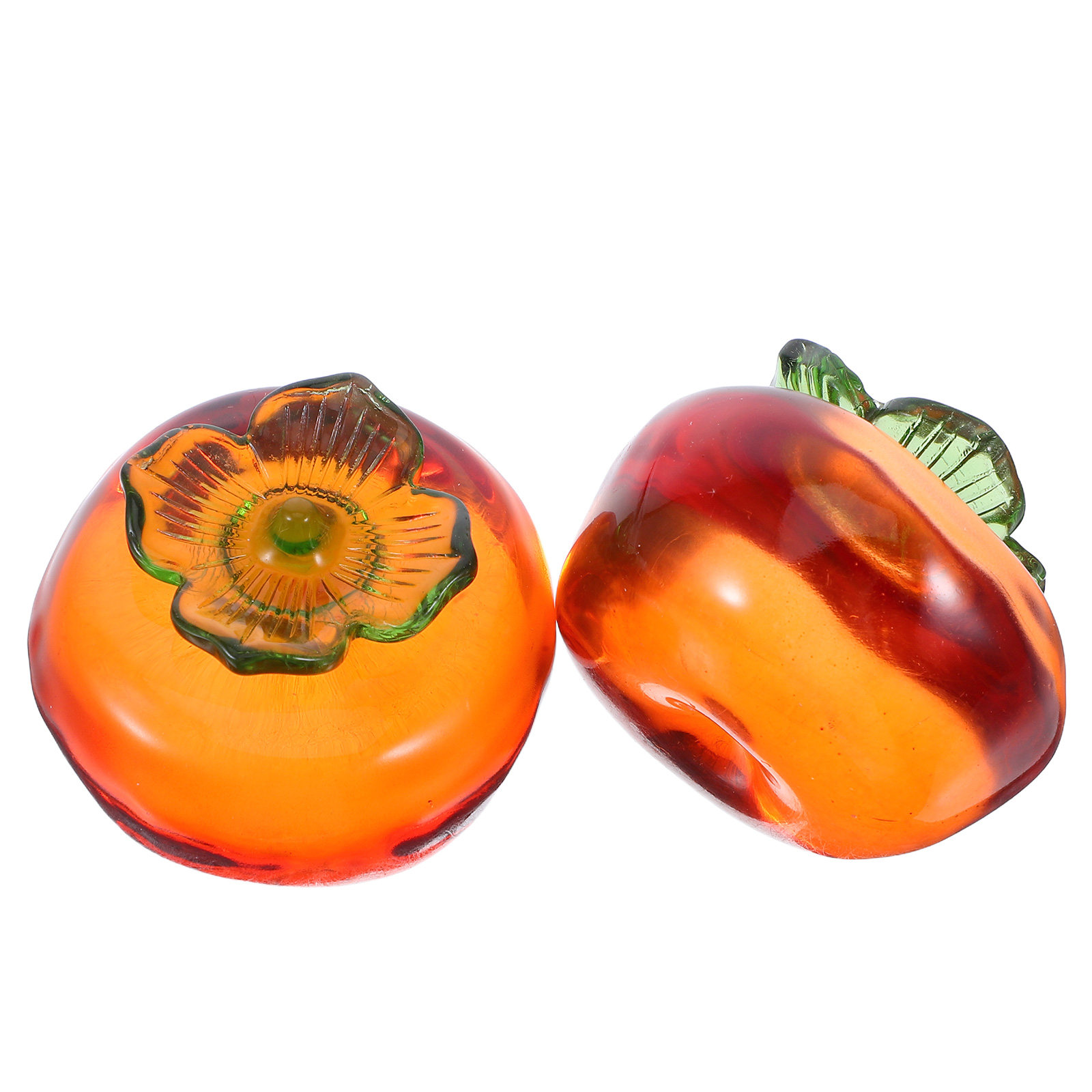 2Pcs Sophisticated Persimmon S - đánh giá và giá Paper Weight Crystal