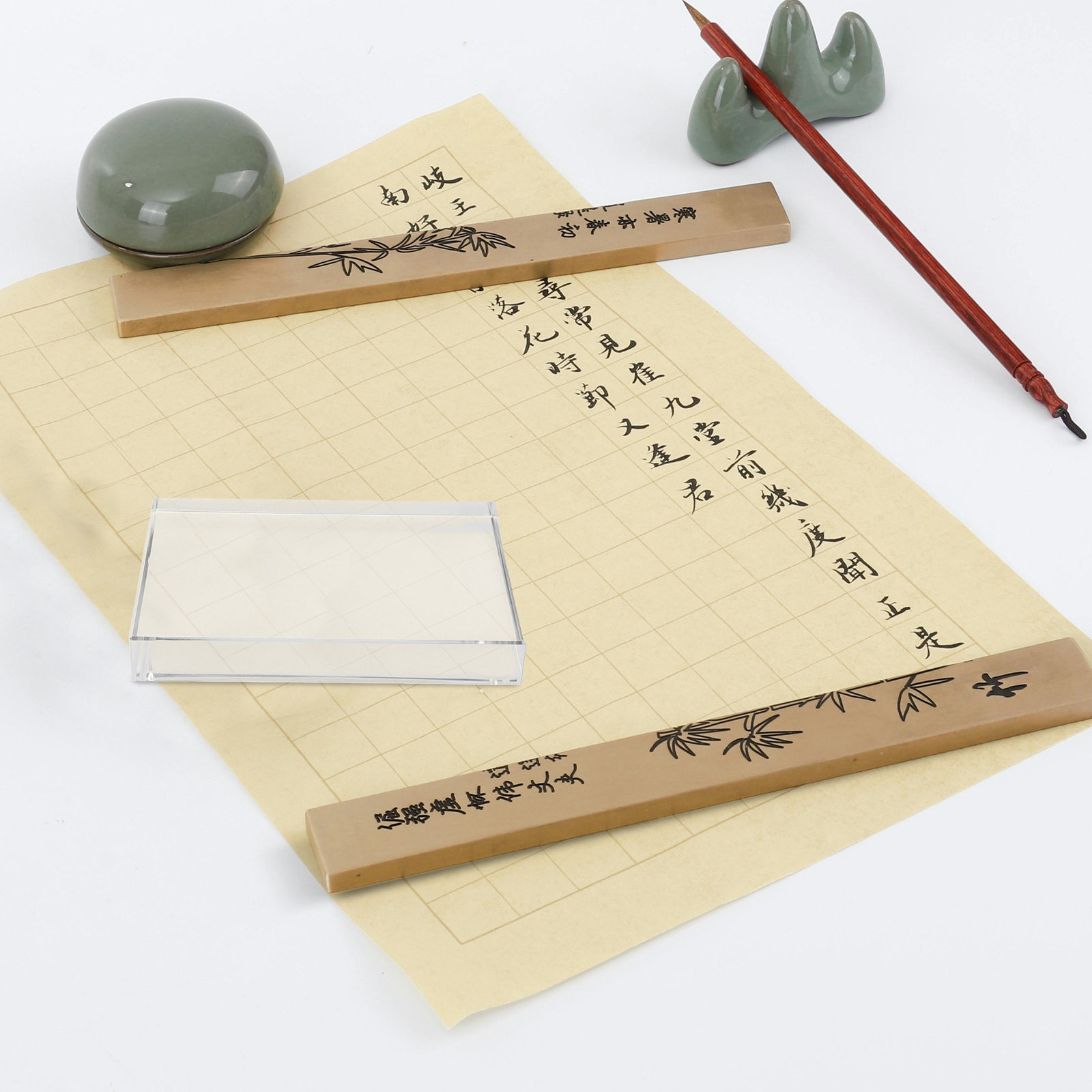 Crystal Clear Glass Square Pap - đánh giá và giá Paper Weight Crystal