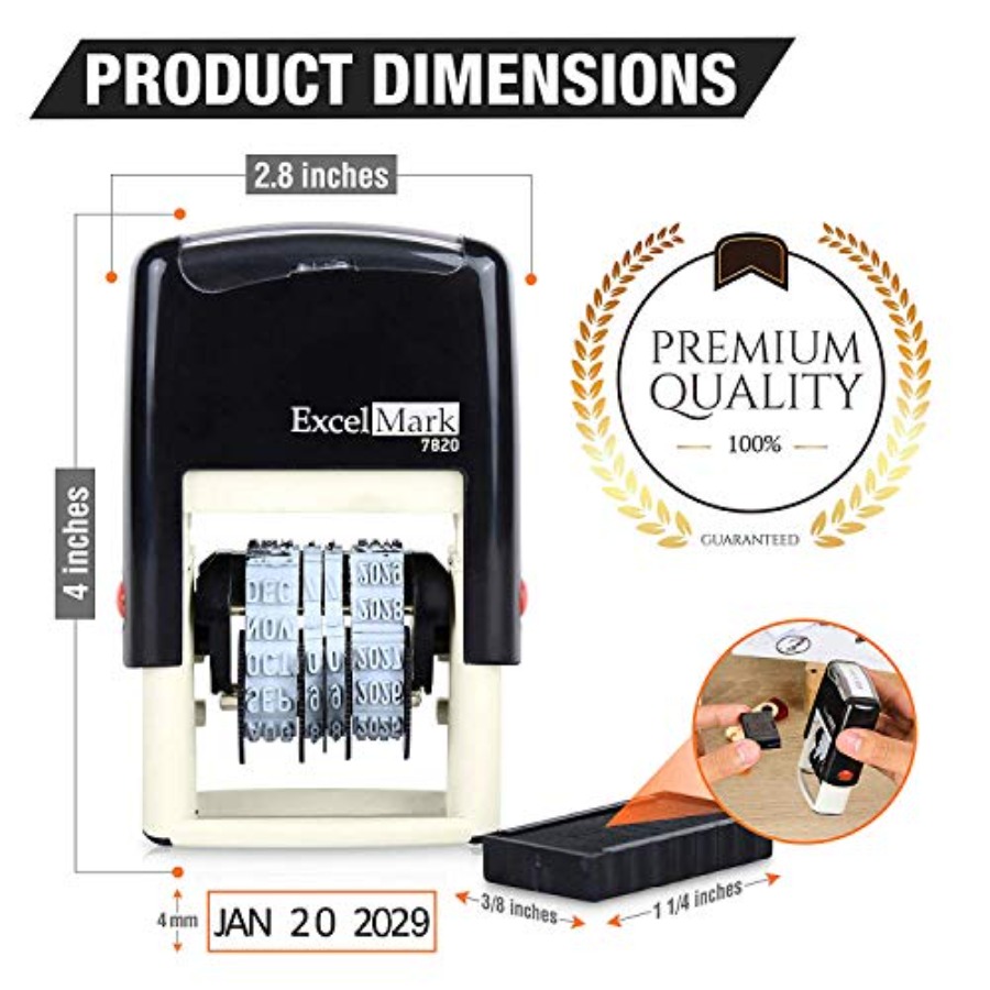 7820 Self-Inking Rubber Date S - đánh giá và giá Rubber Date Stamp