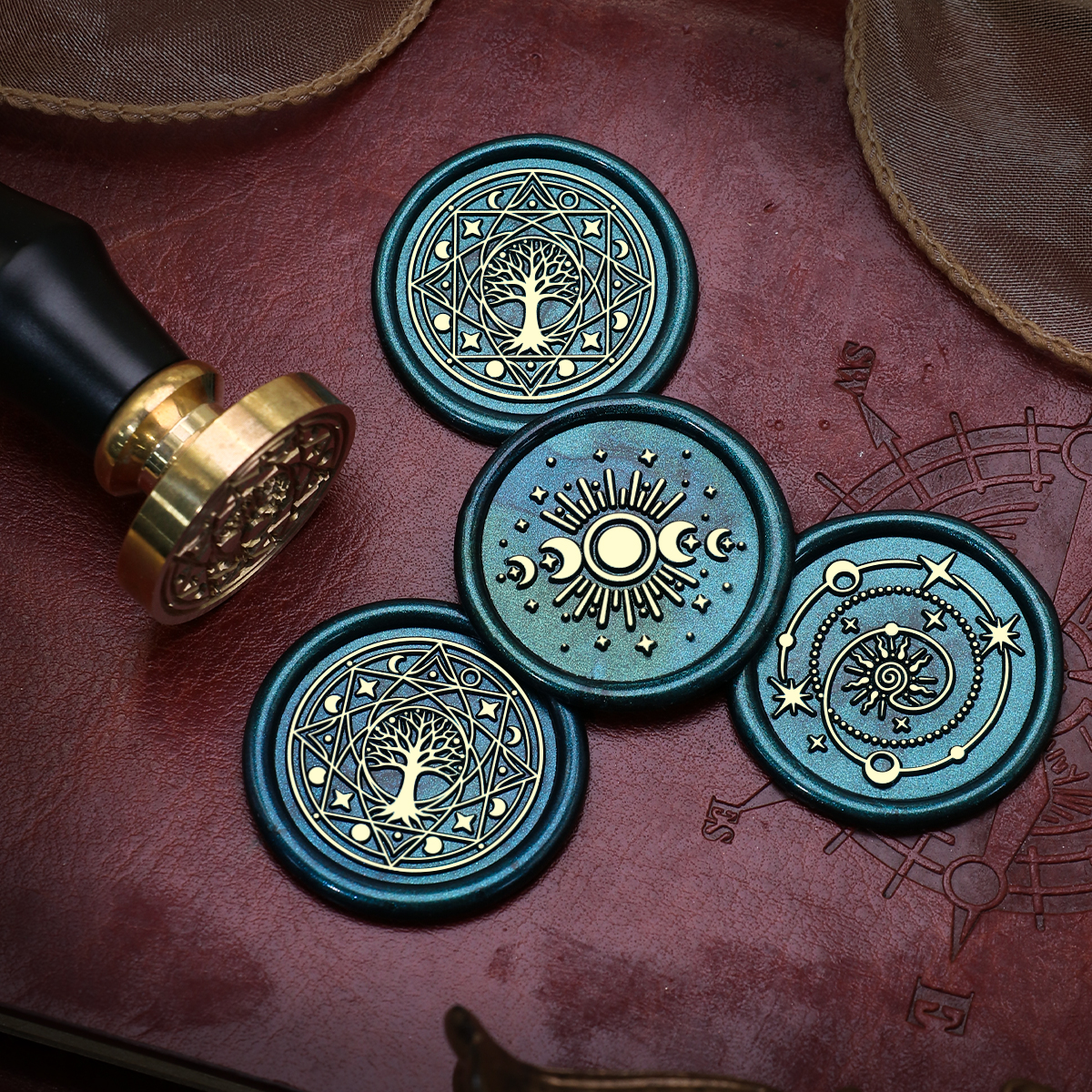 Starry Sky Trees Series Wax Se - đánh giá và giá Wax Seal Stamp Set