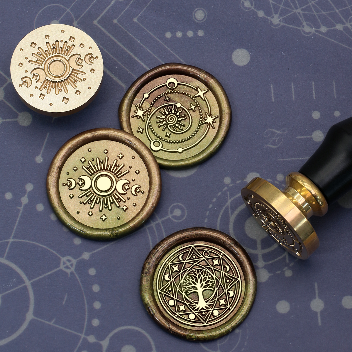 Starry Sky Trees Series Wax Se - đánh giá và giá Wax Seal Stamp Set