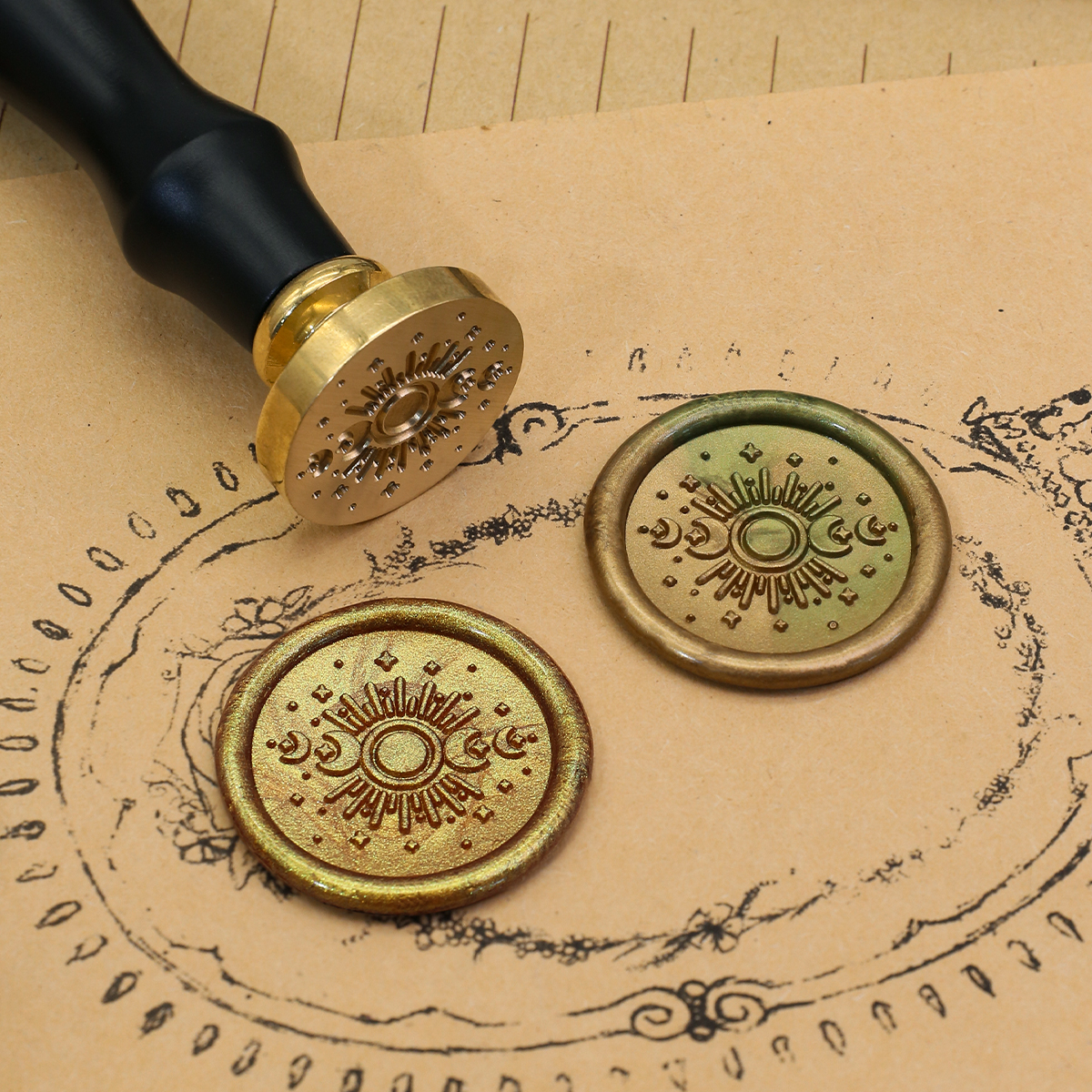 Starry Sky Trees Series Wax Se - đánh giá và giá Wax Seal Stamp Set