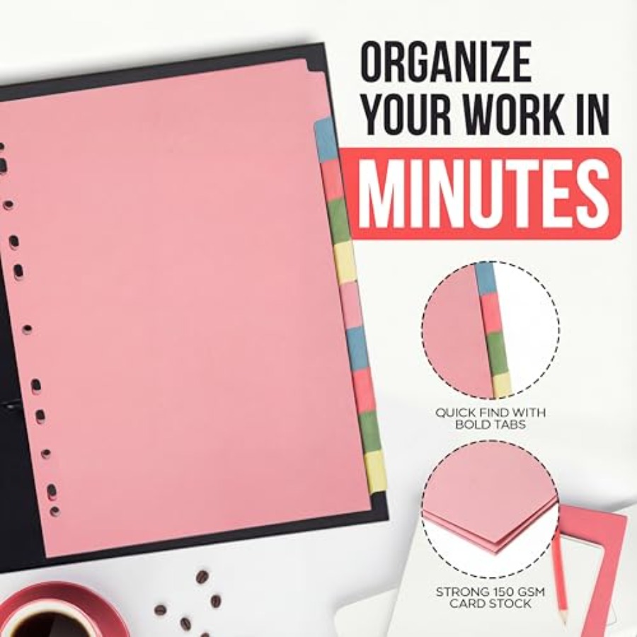 3 Pack] Binder Dividers with T - đánh giá và giá Tab Divider A4