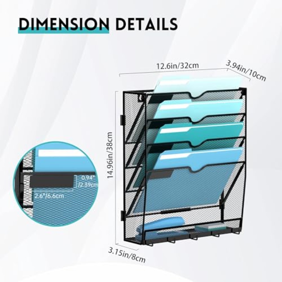 Wall File Organizer - Hanging  - đánh giá và giá Magazine Holder Rack