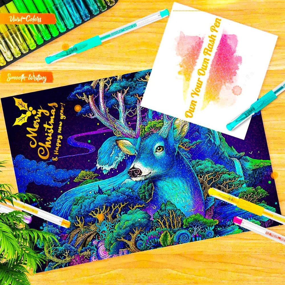 120 Pack Glitter Gel Pens Set  - đánh giá và giá Gel Refill Pack