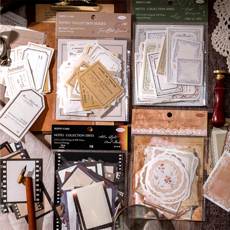 100Pcs/Pack Vintage Notes Mate - đánh giá và giá Ink Blotter Paper