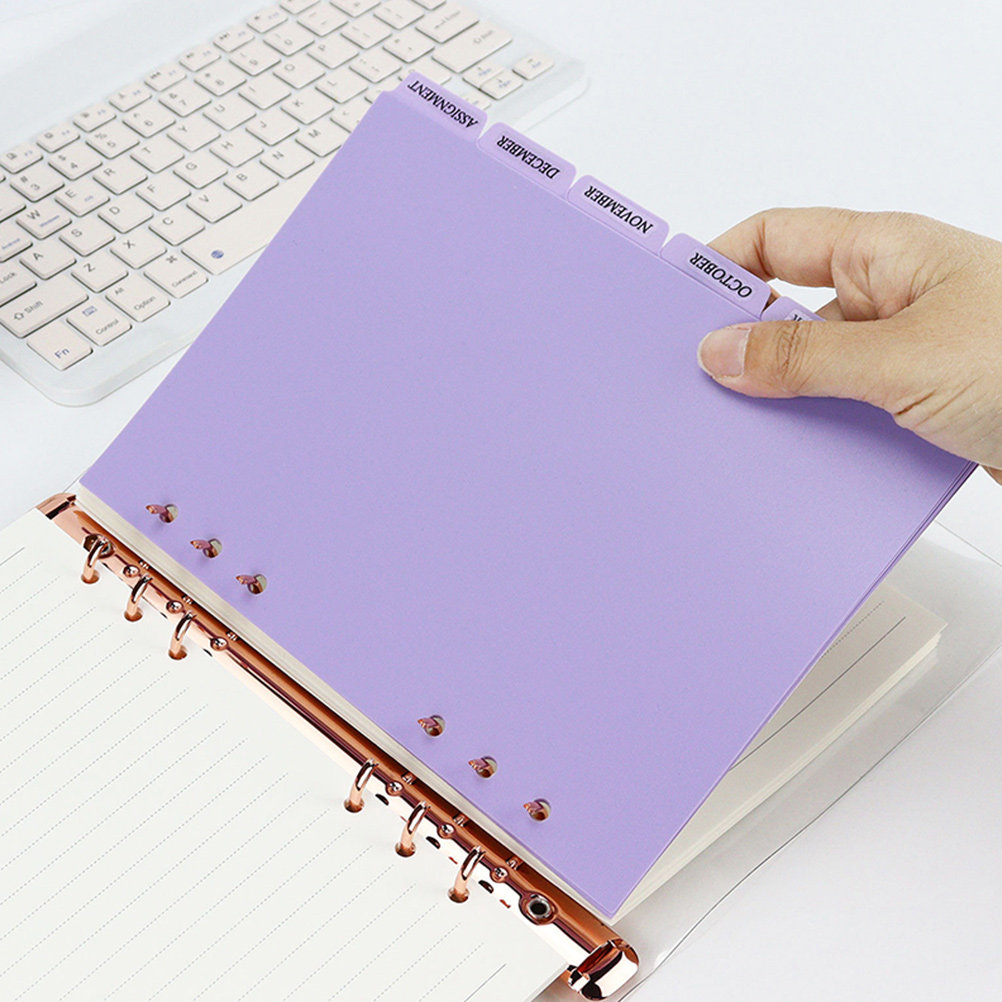 6Pcs Notebook Dividers Plastic - đánh giá và giá Tab Divider A4