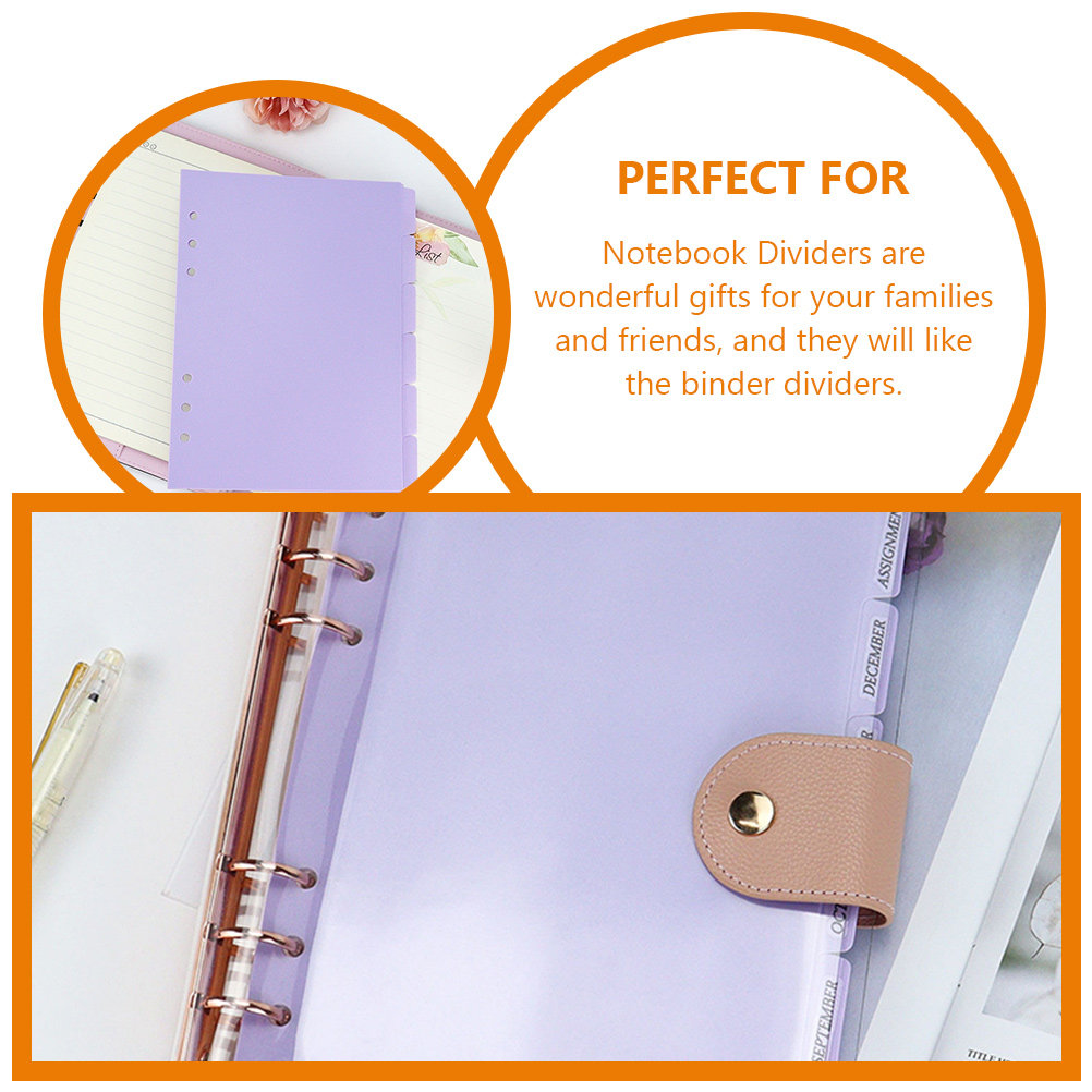 6Pcs Notebook Dividers Plastic - đánh giá và giá Tab Divider A4
