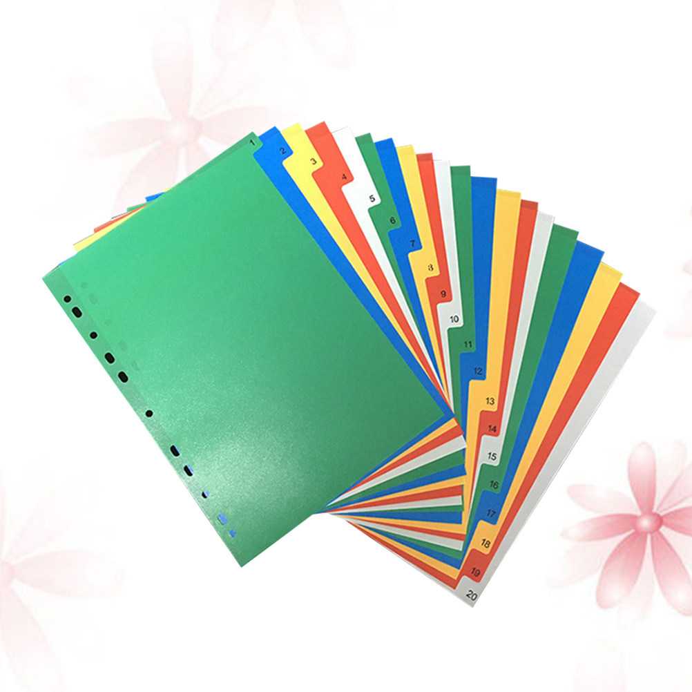 40Pcs Multi Color A4 Index Tab - đánh giá và giá Tab Divider A4