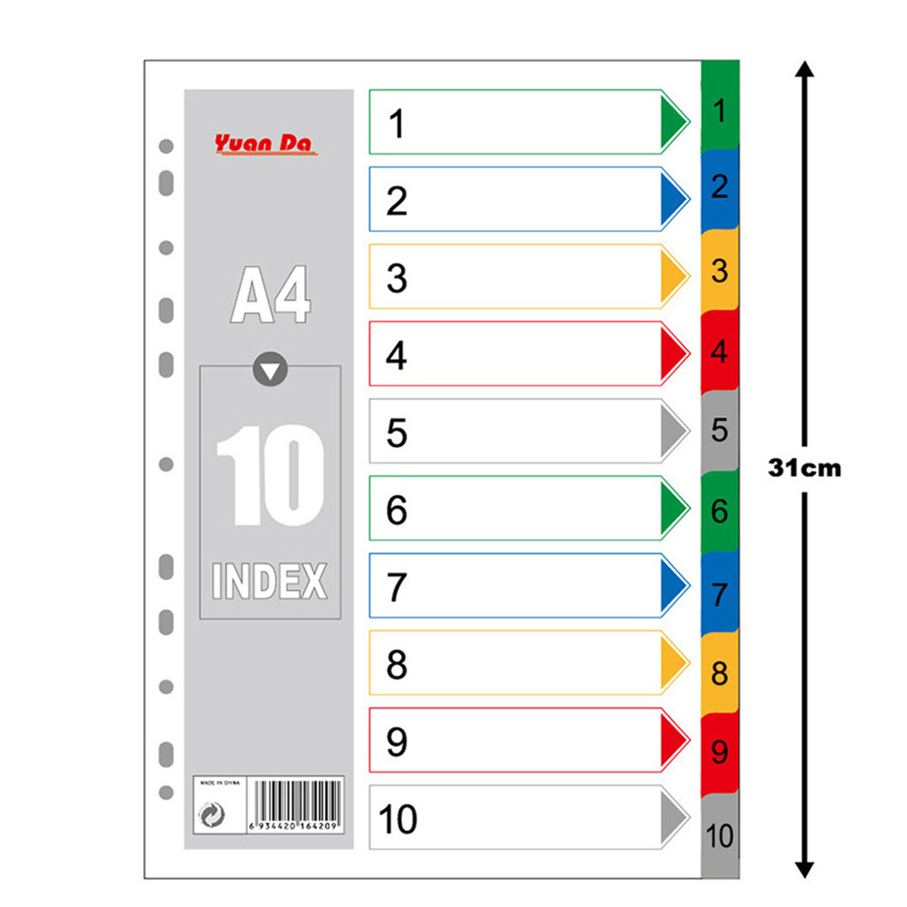 40Pcs Multi Color A4 Index Tab - đánh giá và giá Tab Divider A4