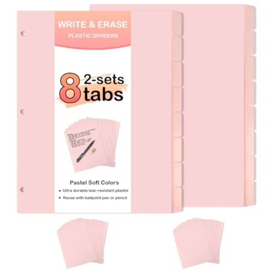 3 Ring Pink Binder Dividers wi - đánh giá và giá Tab Divider A4