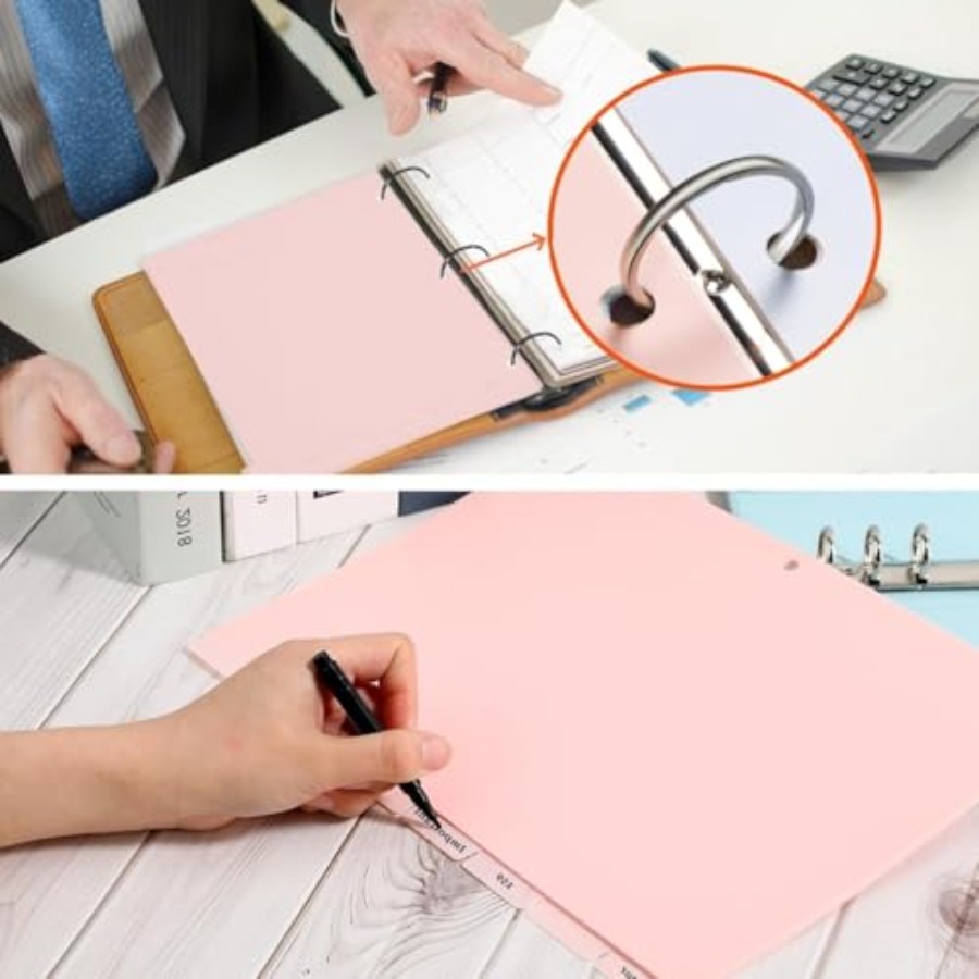 3 Ring Pink Binder Dividers wi - đánh giá và giá Tab Divider A4