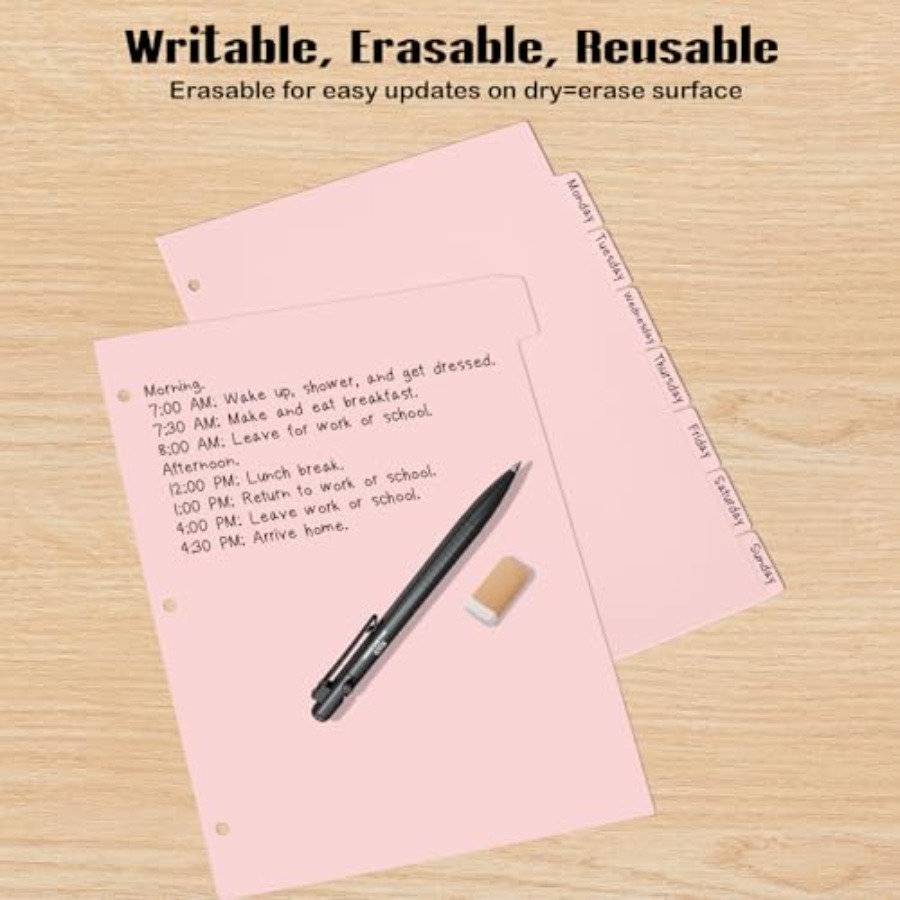 3 Ring Pink Binder Dividers wi - đánh giá và giá Tab Divider A4