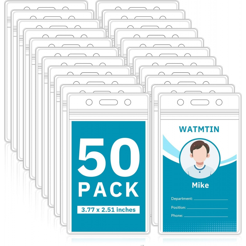 50 PCS Plastic Badge Holder, V - đánh giá và giá Index Card Holder